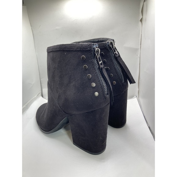 Soda Size 7 Black Studs suede Accent Heeled Ankle Boots | Perfect for Any Occas - Picture 2 of 11